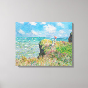 Monet Cliff Walk at Pourville Canvas Print