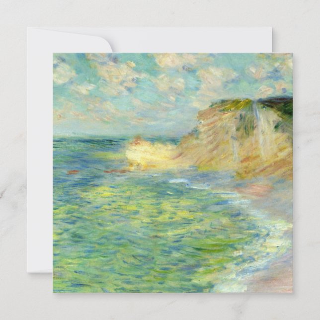Monet - Cliffs at Amont, famous painting Card (Front)
