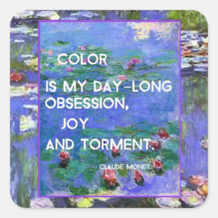 Monet, Colour is My Day-long Obsession, Square Sticker