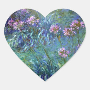 Monet Fine Art Flowers Agapanthus Sticker