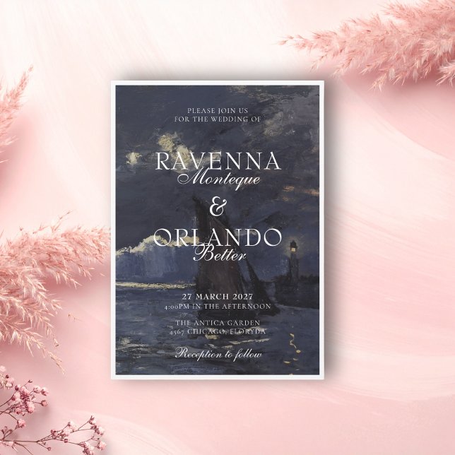 Monet Fine Art Painterly Romantic Wedding Invitation (Creator Uploaded)