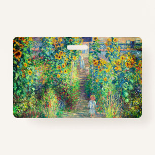 Monet Flower Garden ID Badge