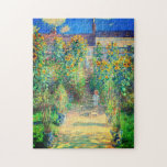 Monet Flower Garden Jigsaw Puzzle<br><div class="desc">Puzzle featuring Claude Monet’s oil painting The Artist's Garden at Vétheuil (1880). Sunflowers and other beautiful blue and red flowers line a garden path where children are taking a pleasant stroll. A great gift for fans of impressionism and French art.</div>