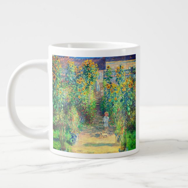 Monet Flower Garden Large Coffee Mug (Left)