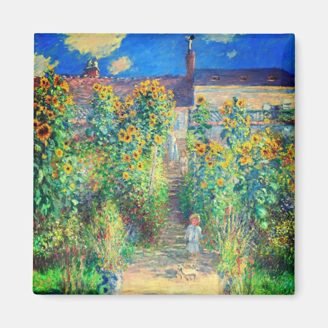 Monet Flower Garden Magnet (Front)