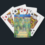 Monet Flower Garden Playing Cards<br><div class="desc">Playing Cards featuring Claude Monet’s oil painting The Artist's Garden at Vétheuil (1880). Sunflowers and other beautiful blue and red flowers line a garden path where children are taking a pleasant stroll. A great gift for fans of impressionism and French art.</div>