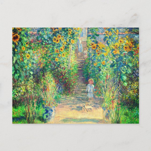 Monet Flower Garden Postcard (Front)