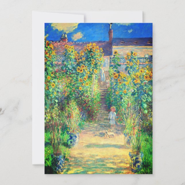 Monet Flower Garden Save The Date (Front)
