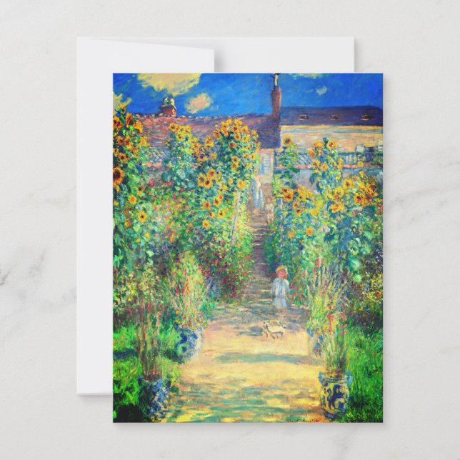 Monet Flower Garden Save The Date (Front)