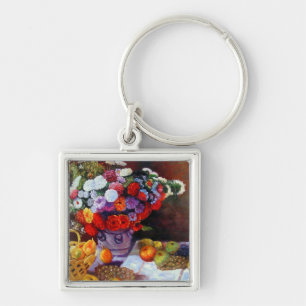 Monet Flowers and Fruit Key Ring