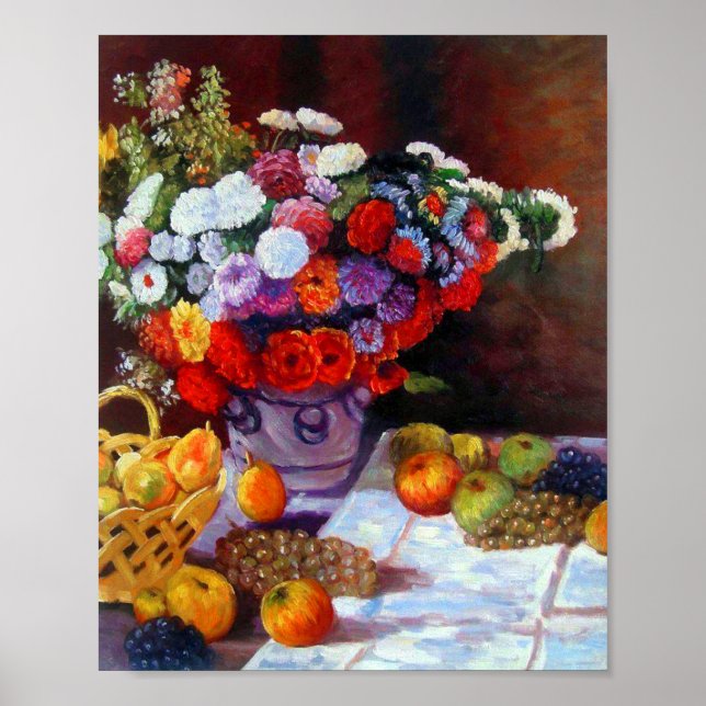Monet Flowers and Fruit Poster (Front)