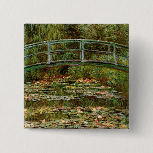 Monet French Japanese Bridge Giverney 15 Cm Square Badge