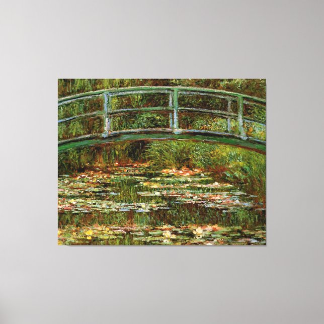 Monet French Japanese Bridge Giverney Canvas Print (Front)