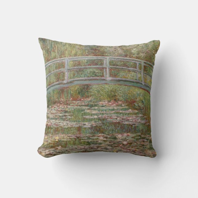Monet French Japanese Bridge Giverney Cushion (Front)