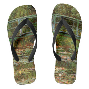 Monet French Japanese Bridge Giverney Jandals