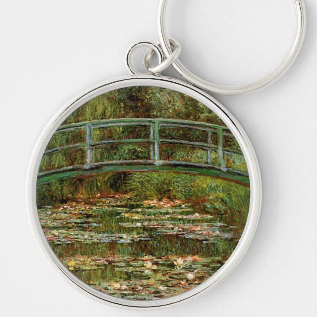 Monet French Japanese Bridge Giverney Key Ring (Front)