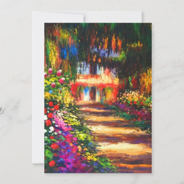 Monet Garden at Giverny Announcement (Front)