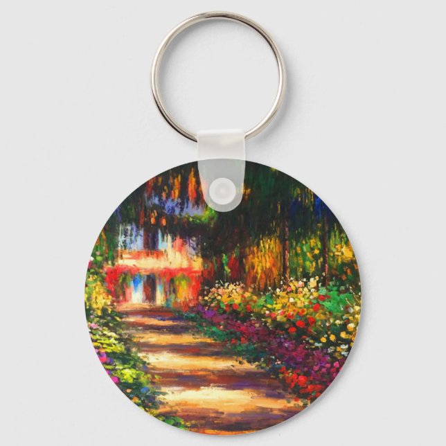 Monet Garden at Giverny Key Ring (Front)