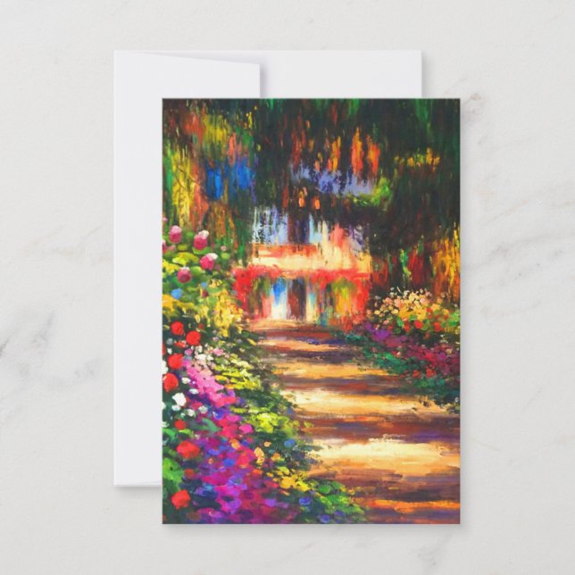 Monet Garden at Giverny RSVP Card (Front)