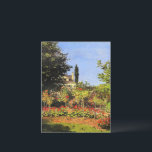 Monet - Garden in Bloom Postcard<br><div class="desc">Claude Monet's famous painting,  Garden in Bloom at Sainte-Adresse,  1866.</div>