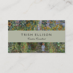 Monet Garden Vetheuil Impressionim Flower Painting Business Card