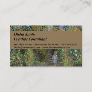 Monet Garden Vetheuil Impressionim Flower Painting Business Card