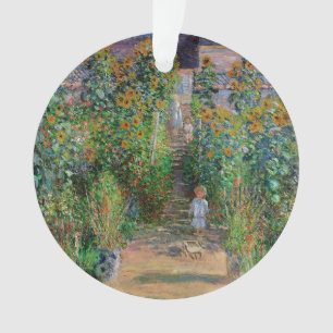 Monet Garden Vetheuil Impressionim Flower Painting Ornament
