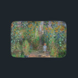 Monet Garden Vetheuil Impressionim Painting Bath Mat<br><div class="desc">Monet's Garden at Vetheuil - A famous Claude Monet painting of a beautiful colourful impressionist garden scene. The Artist's Garden at Vétheuil,  1881.</div>