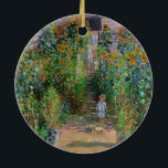 Monet Garden Vetheuil Impressionim Painting Ceramic Tree Decoration<br><div class="desc">Monet's Garden at Vetheuil - A famous Claude Monet painting of a beautiful colourful impressionist garden scene. The Artist's Garden at Vétheuil,  1881.</div>