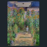 Monet Garden Vetheuil Impressionim Painting Clipboard<br><div class="desc">Monet's Garden at Vetheuil - A famous Claude Monet painting of a beautiful colourful impressionist garden scene. The Artist's Garden at Vétheuil,  1881.</div>