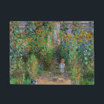 Monet Garden Vetheuil Impressionim Painting Doormat<br><div class="desc">Monet's Garden at Vetheuil - A famous Claude Monet painting of a beautiful colourful impressionist garden scene. The Artist's Garden at Vétheuil,  1881.</div>