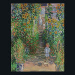 Monet Garden Vetheuil Impressionim Painting Faux Canvas Print<br><div class="desc">Monet's Garden at Vetheuil - A famous Claude Monet painting of a beautiful colourful impressionist garden scene. The Artist's Garden at Vétheuil,  1881.</div>