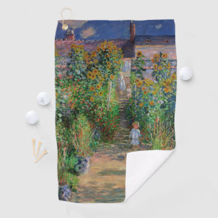 Monet Garden Vetheuil Impressionim Painting Golf Towel