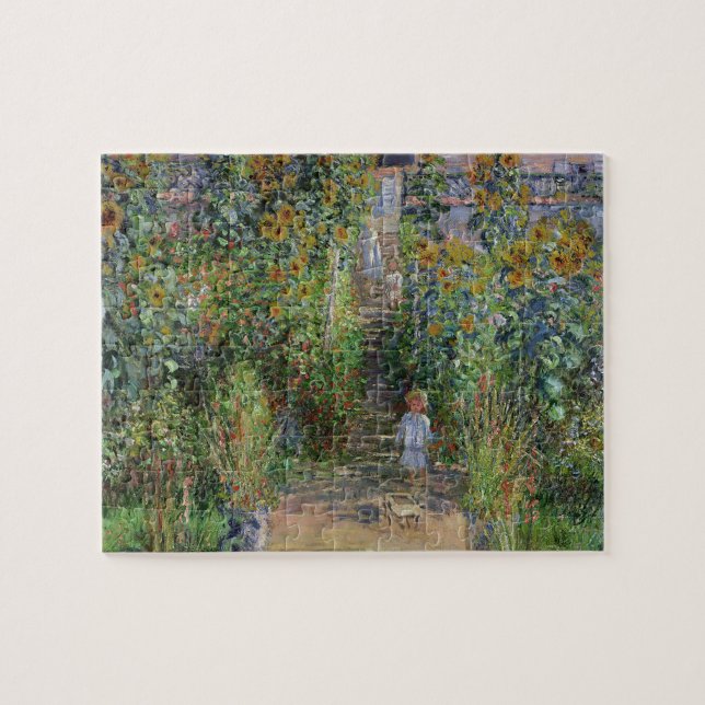 Monet Garden Vetheuil Impressionim Painting Jigsaw Puzzle (Horizontal)