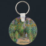 Monet Garden Vetheuil Impressionim Painting Key Ring<br><div class="desc">Monet's Garden at Vetheuil - A famous Claude Monet painting of a beautiful colourful impressionist garden scene. The Artist's Garden at Vétheuil,  1881.</div>