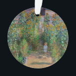 Monet Garden Vetheuil Impressionim Painting Ornament<br><div class="desc">Monet's Garden at Vetheuil - A famous Claude Monet painting of a beautiful colourful impressionist garden scene. The Artist's Garden at Vétheuil,  1881.</div>