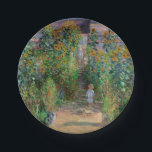 Monet Garden Vetheuil Impressionim Painting Paper Plate<br><div class="desc">Monet's Garden at Vetheuil - A famous Claude Monet painting of a beautiful colourful impressionist garden scene. The Artist's Garden at Vétheuil,  1881.</div>