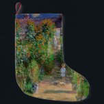 Monet Garden Vetheuil Impressionim Painting Small Christmas Stocking<br><div class="desc">Monet's Garden at Vetheuil - A famous Claude Monet painting of a beautiful colourful impressionist garden scene. The Artist's Garden at Vétheuil,  1881.</div>