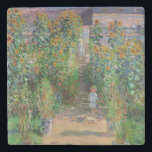 Monet Garden Vetheuil Impressionim Painting Stone Coaster<br><div class="desc">Monet's Garden at Vetheuil - A famous Claude Monet painting of a beautiful colourful impressionist garden scene. The Artist's Garden at Vétheuil,  1881.</div>