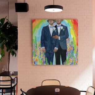 Monet Gay Wedding AI Generated Poster 