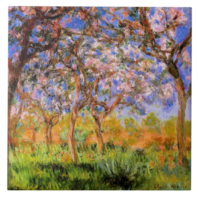 Monet - Giverny in Springtime Tile (Front)