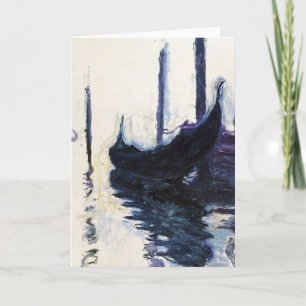 Monet Gondola In Venice Card