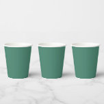 Monet green solid colour paper cups<br><div class="desc">Monet green  (Water Lilies 1919) solid colour</div>
