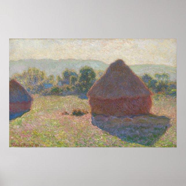 Monet - Haystacks Midday Poster (Front)