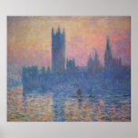 Monet - Houses of Parliament at Sunset Poster<br><div class="desc">Monet - Houses of Parliament at Sunset</div>