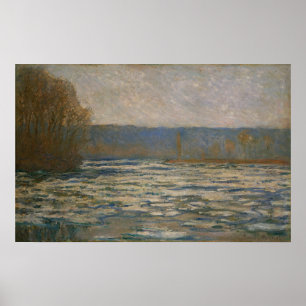 Monet - Ice Breaking Up On The Seine At Bennecourt Poster