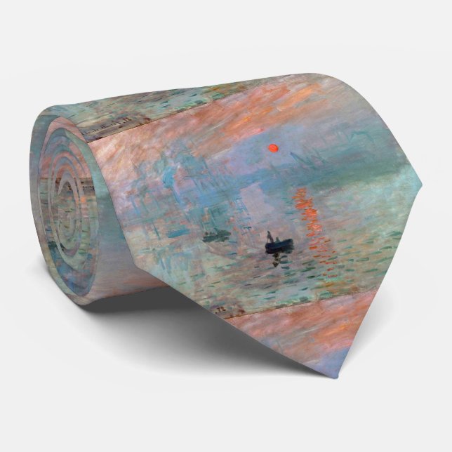 Monet , “ Impression, Sunrise ” ネクタイ Tie (Rolled)