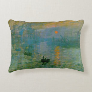 Monet Impression Sunrise Fine Art Decorative Cushion
