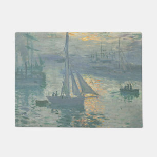 Monet Impression Sunrise Marine Classic Painting Doormat