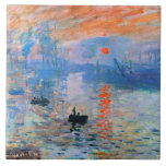 Monet - Impression, Sunrise Tile<br><div class="desc">Impression,  Sunrise,  famous painting by Claude Monet</div>